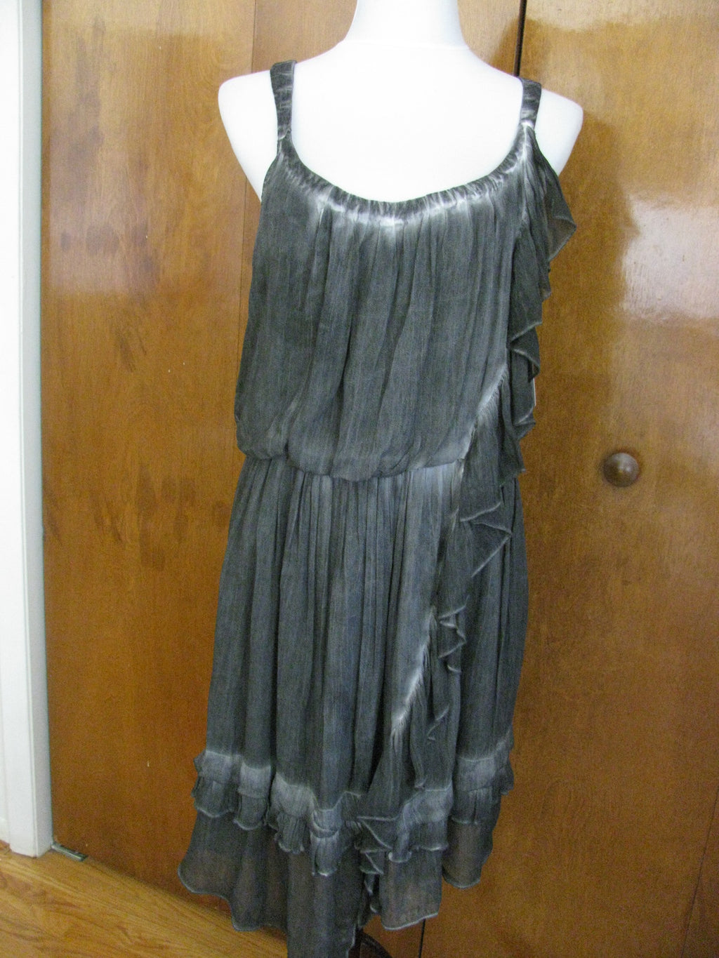 Free People Women’s Asymmetric Black Gray NWT Dress Size Large 