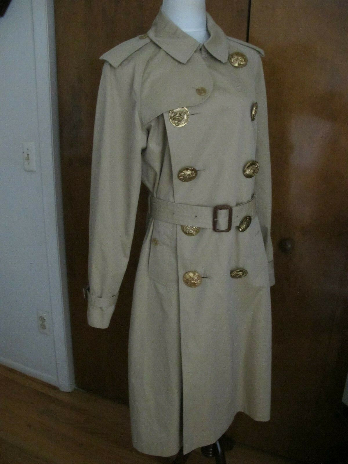 Burberry Eastheath Bird Coat Size 48 Honey 