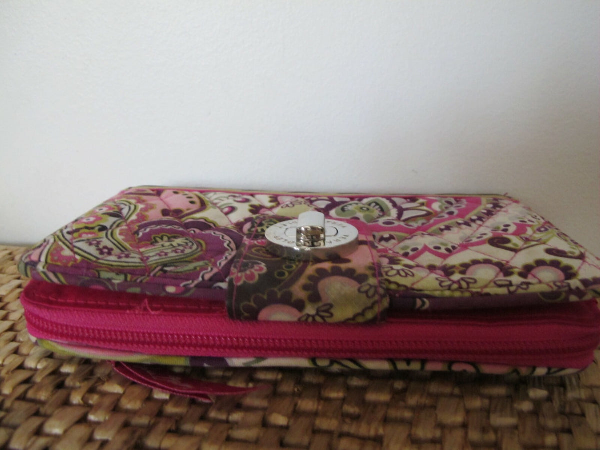 Vera Bradley Turn Lock Carry all wallet, clutch, multi color Wide 7.5” X Tall 5”