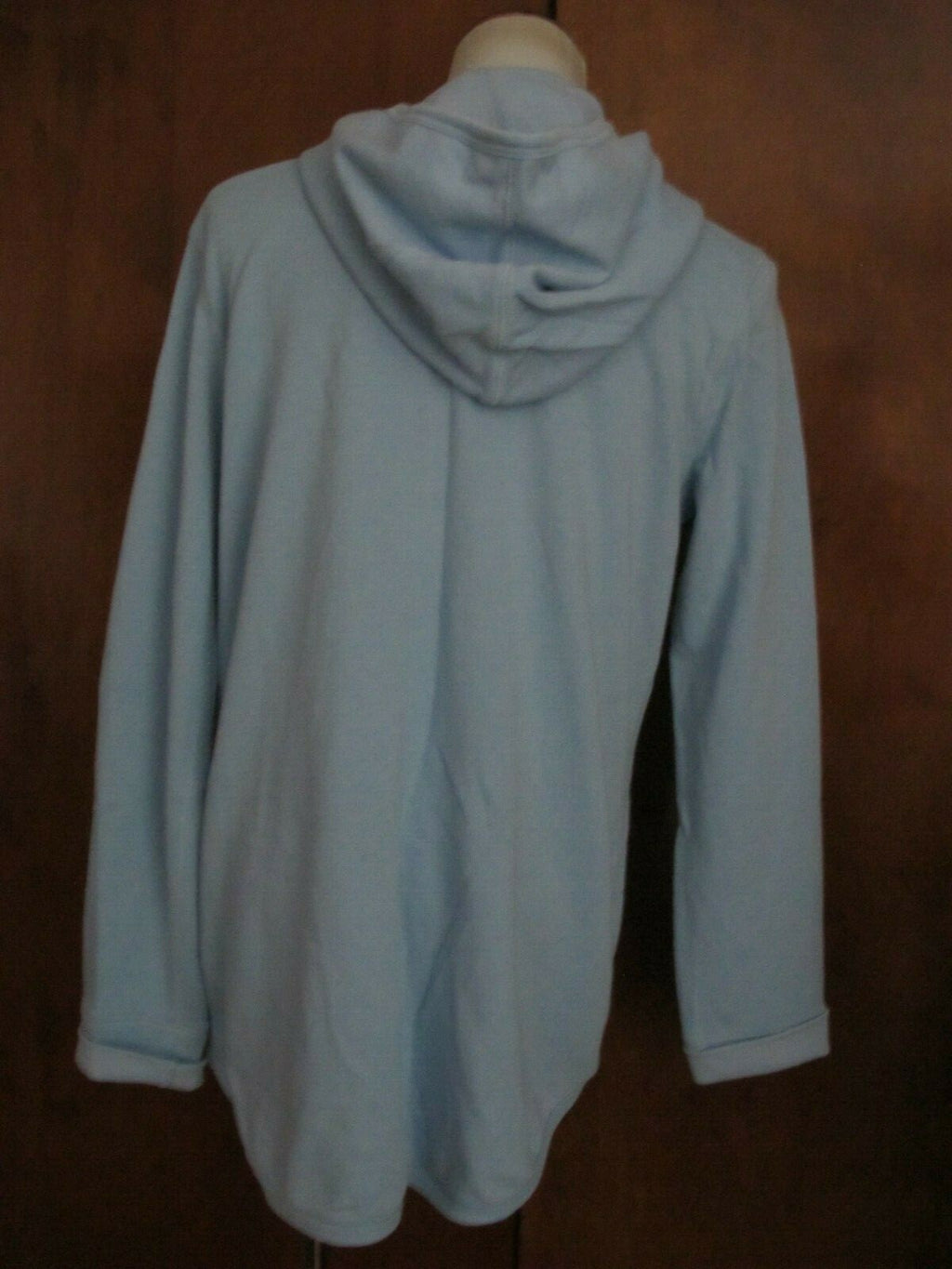 Gap Women's Light Blue Cotton Blend Hooded Pullover Sweater Large