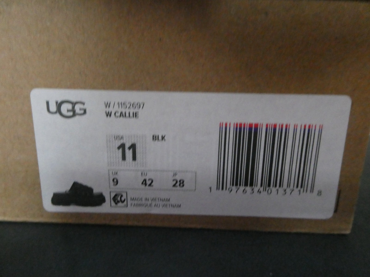UGG Callie Platform Slide Sandals Black Women US 11 EU 42 New Chunky Lug Sole