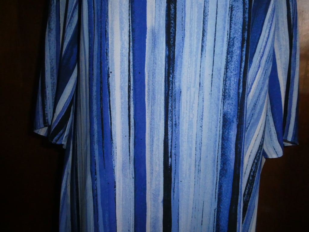 Apt. 9 Women’s Size 10 Blue Striped Shift Dress Lined Cutout Back NWT