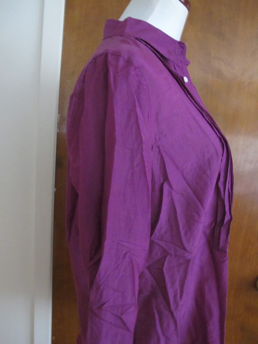  Lauren Ralph Lauren  purple cotton silk women's long sleeves top size 12 New