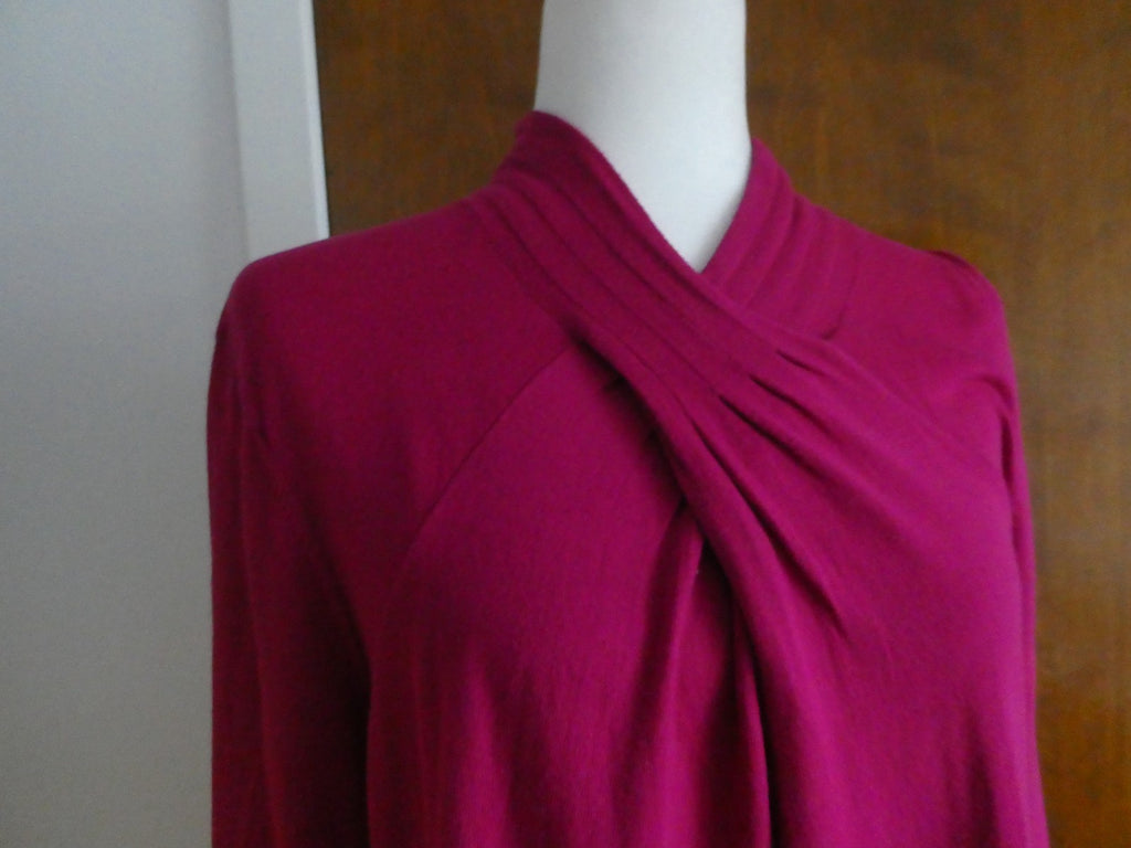 Jones New York Signature Women's Sweater Top Magenta Pink Cotton Modal Size 1X