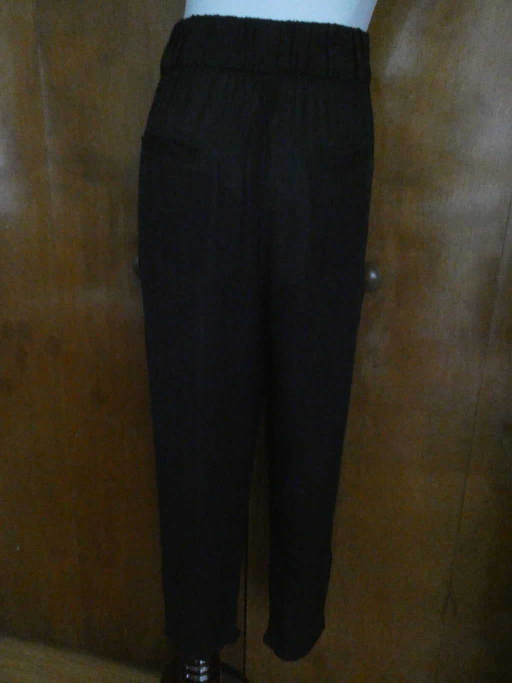 Free People Black Pockets Elastic Waist Rayon Yoga Jogger Pants Size Large