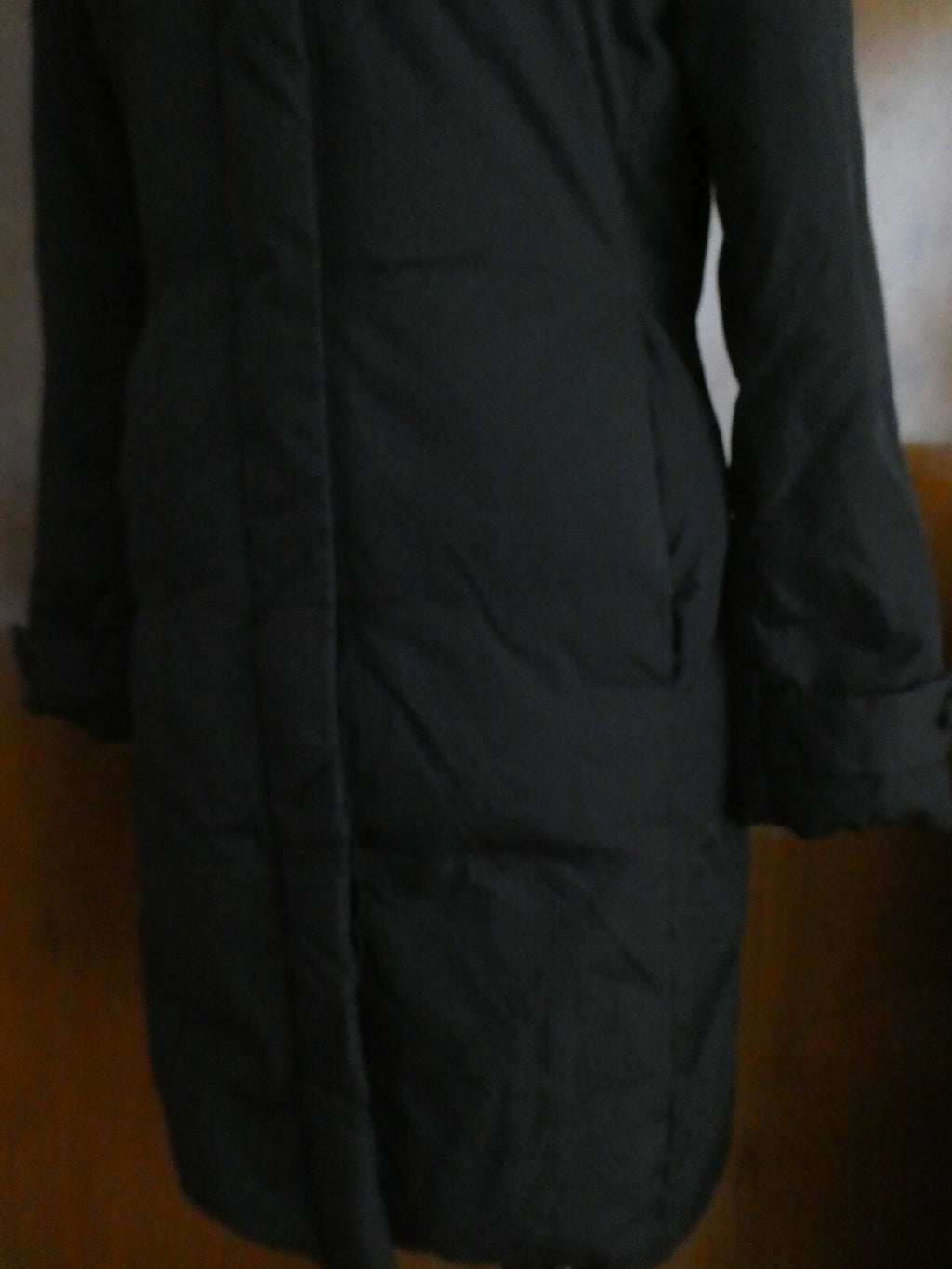 Cole Haan Women's Black Hooded Down Feather Winter Coat Size Small