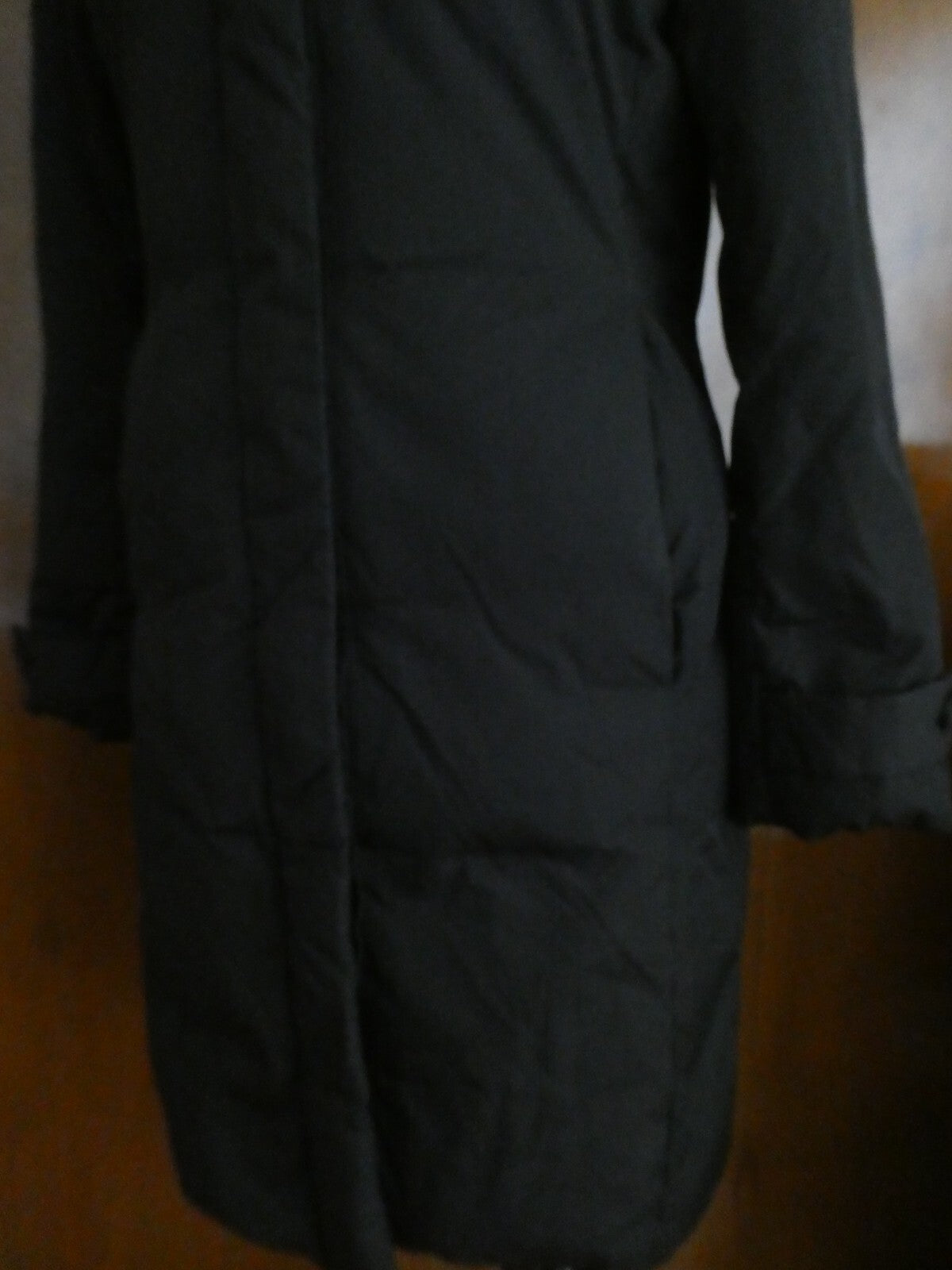 Cole Haan Women's Black Hooded Down Feather Winter Coat Size Small