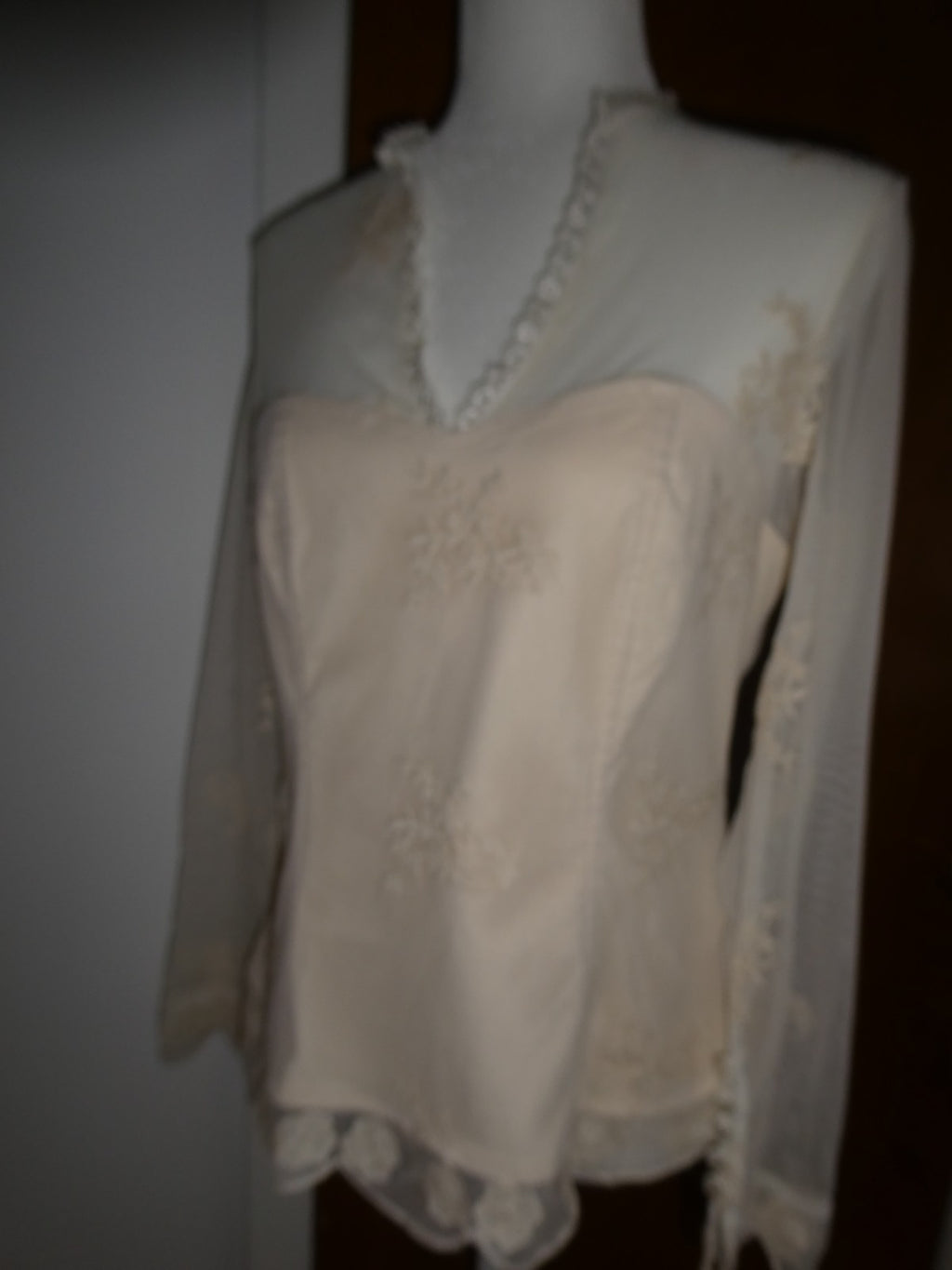 Women's tea stain embroidered lined evening top PL from Macys