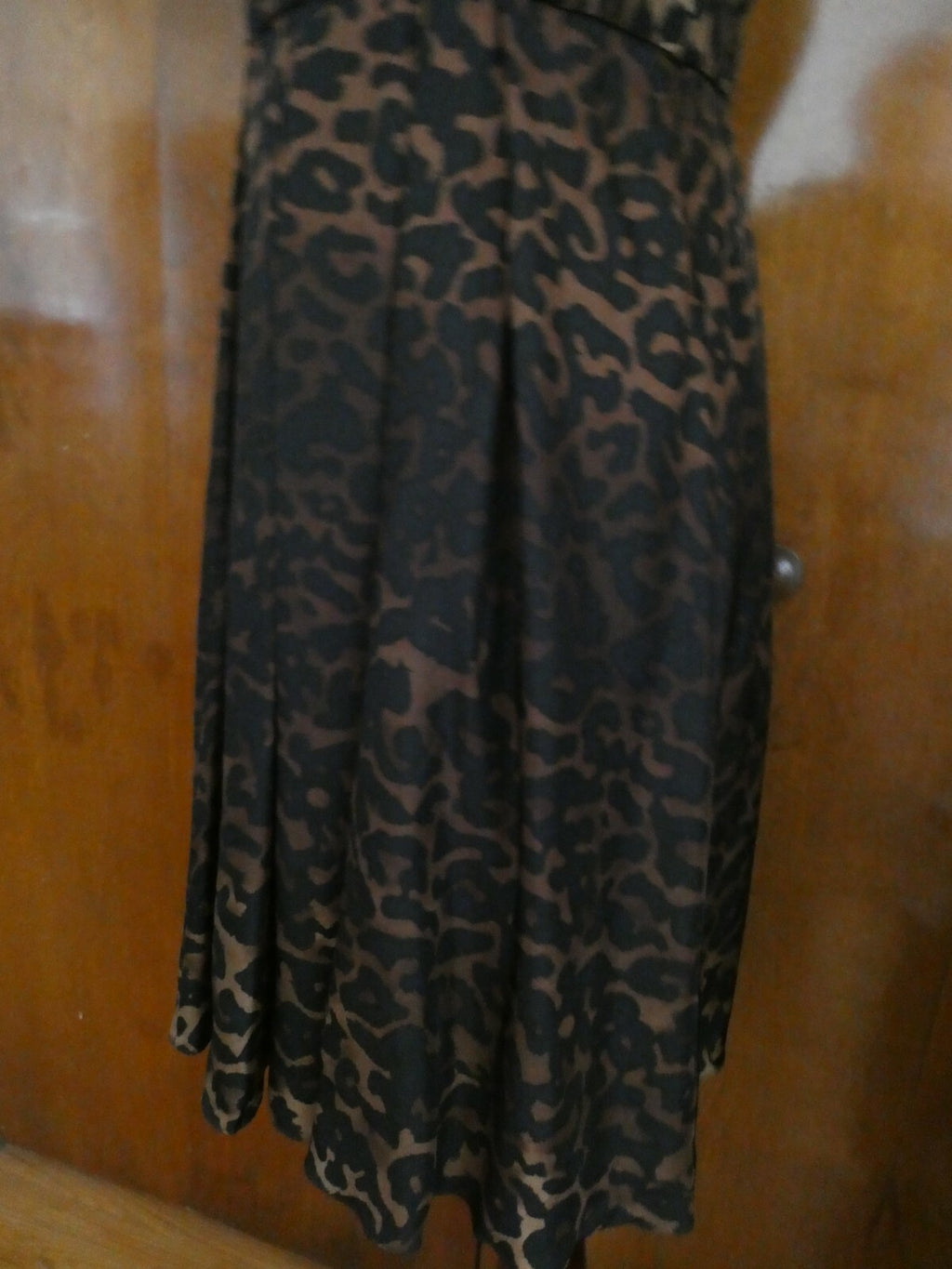 Alfani Women's Black/Brown Silk Dress 8P New