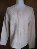 Anthropologie's women’s ivory detailed wool cardigansize Large NWT