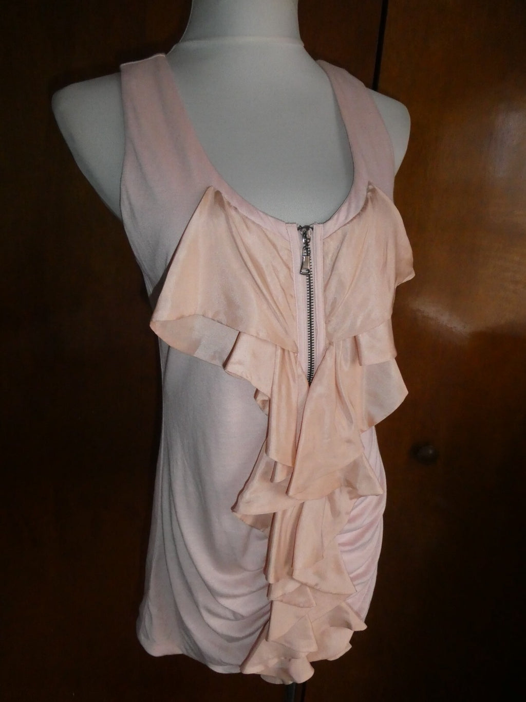 Pure Sugar Women's Pink Cotton/Polyester/Silk Detailed Lined Tunic Top Blouse L