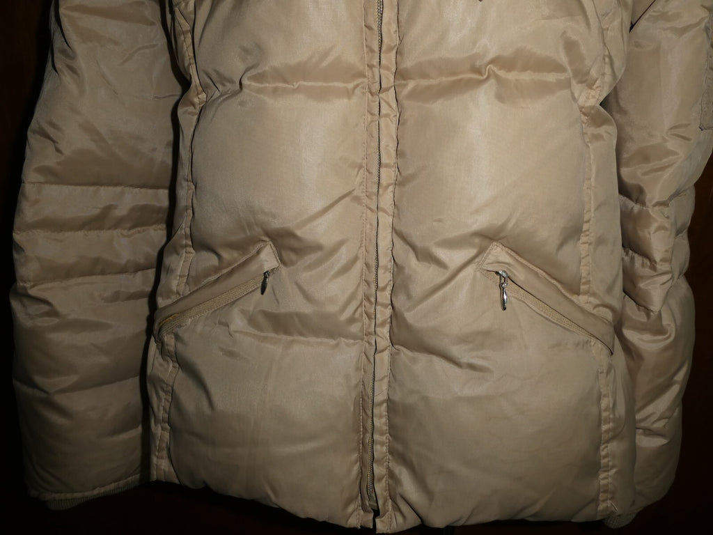 Jennifer Lopez junior girl's puffer zippered jacket coat beige size large