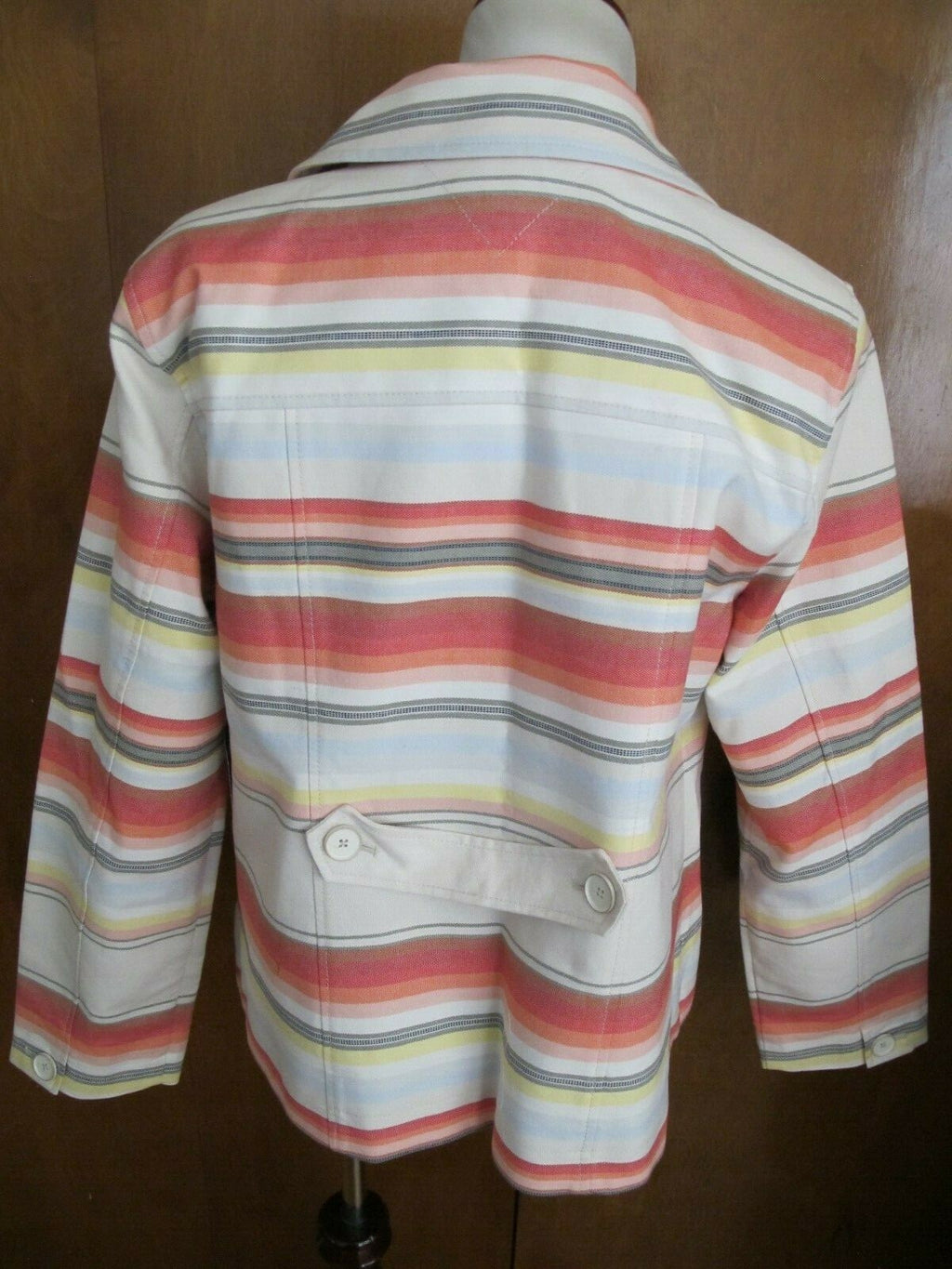 Tommy Hilfiger Women's Linen Multi Color Buttons Blazer Size XLarge