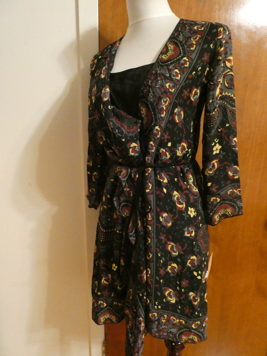 Rachel Roy women’s material belted scarf dress XS