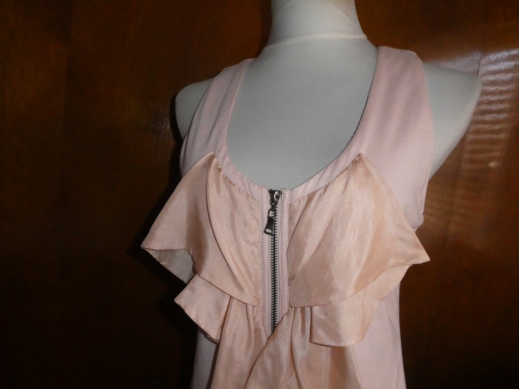 Pure Sugar Women's Pink Cotton/Polyester/Silk Detailed Lined Tunic Top Blouse L