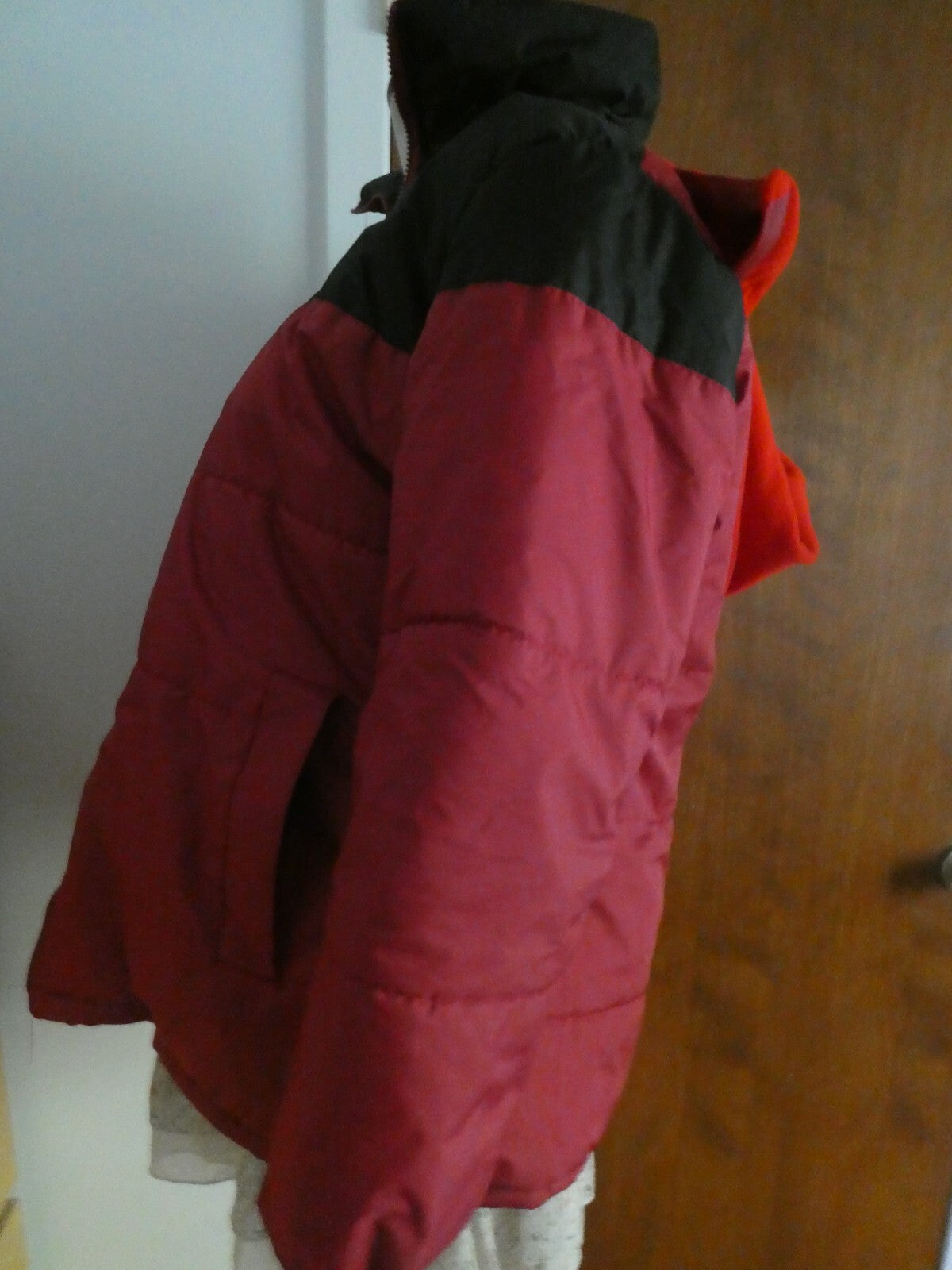 JUST Women’s Jacket Coat Red/Black Removable Hooded Size Small