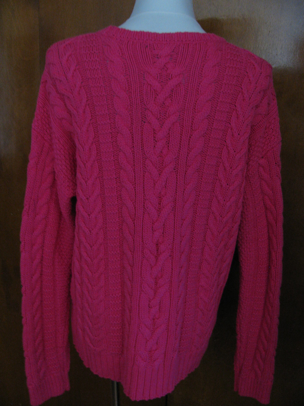 Lauren Ralph Lauren women’s pink crewneck detailed sweater Large 
