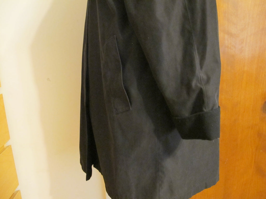 London Fog women's black A-line hooded jacket coat Small