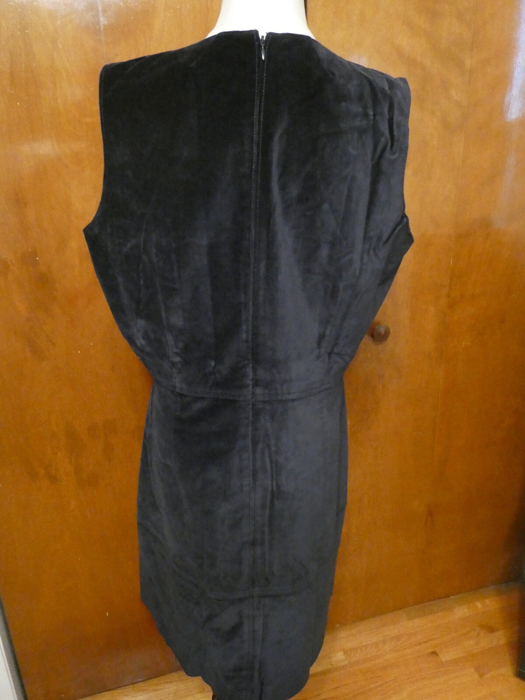 Gap Women’s Black Velour Sleeveless Side Pockets Lined Dress Size 20