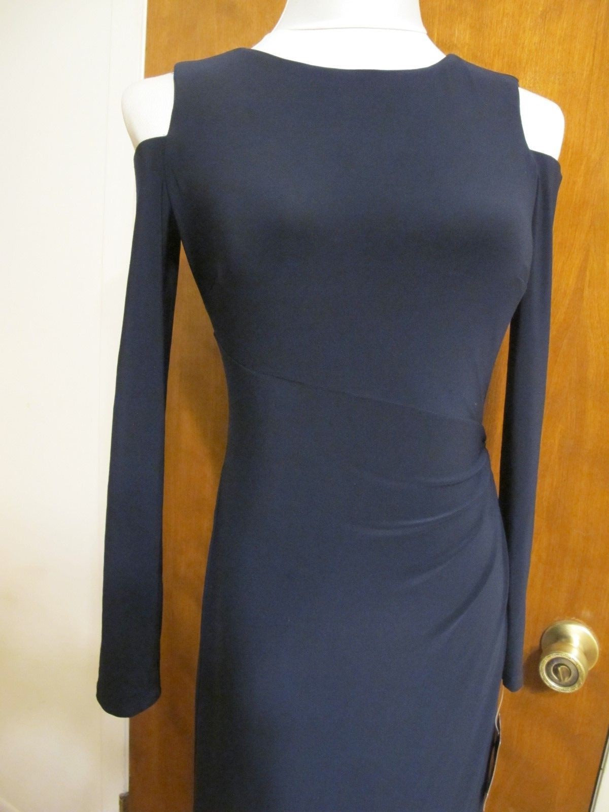 Lauren Ralph Lauren Women Navy Lined Evening Maxi Cutout A-line Dress New