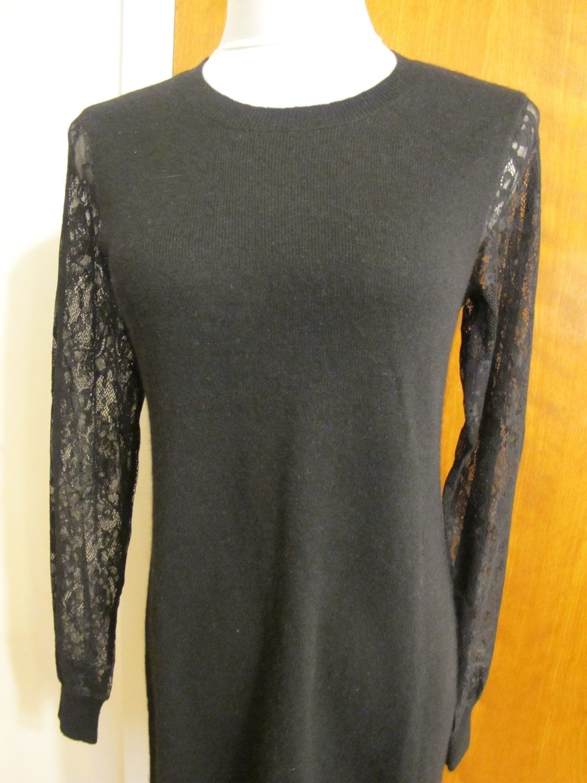 Bloomingdale’s women’s black luxe cashmere classic evening sweater dress 