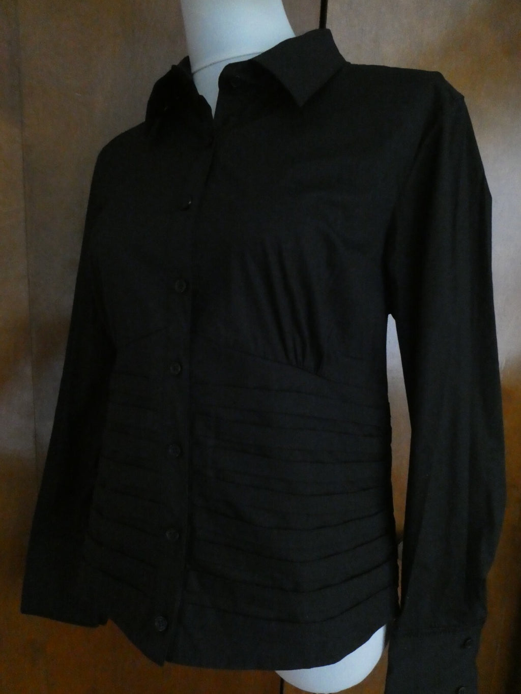 Kenar Women's Black Cotton Detailed Tunic Top Blouse Size 14 (fits size 12)
