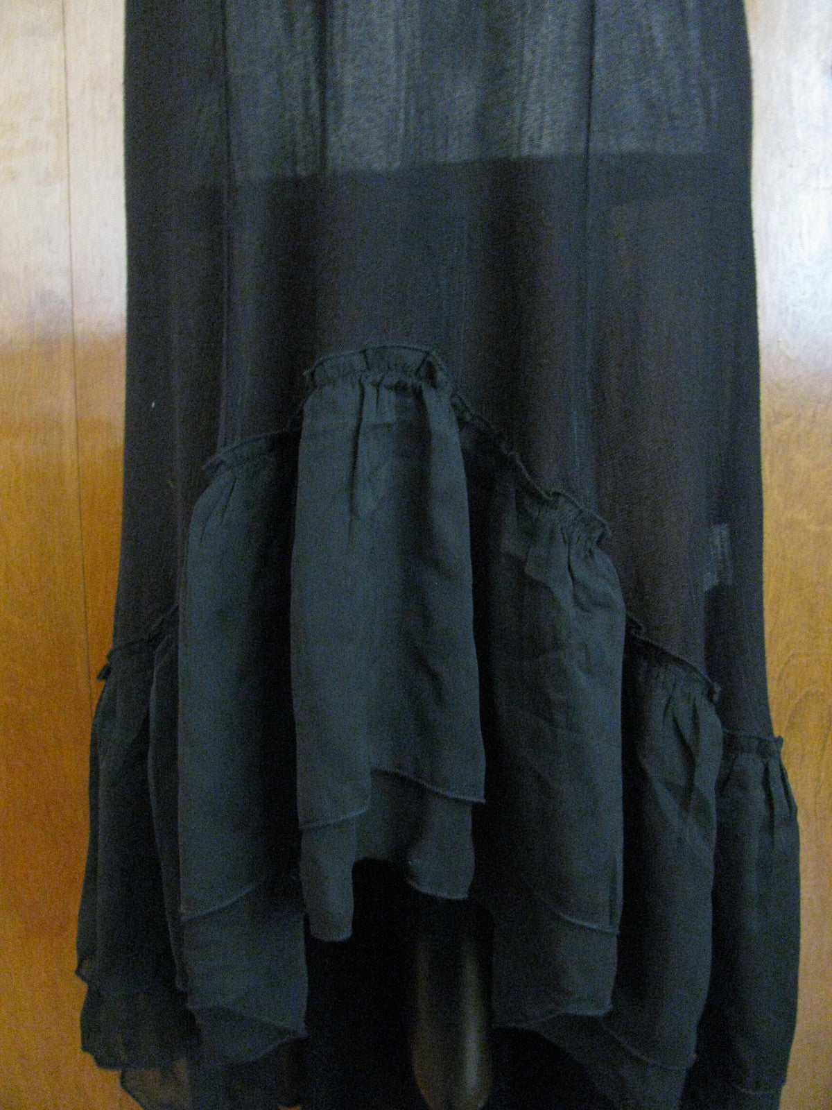 Free People women's black soft rayon halter mesh bead detailed NWT dress Medium 