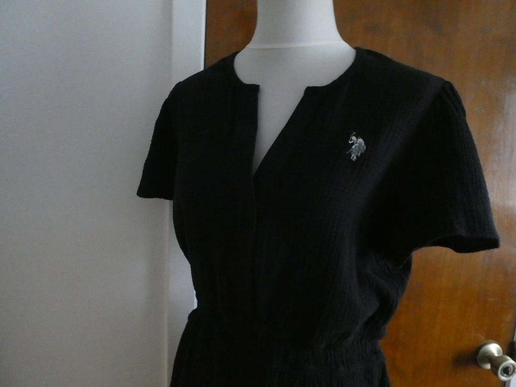 U.S. Polo Assn. Women's Black Tiered Dress Size Medium 100% Cotton NWT