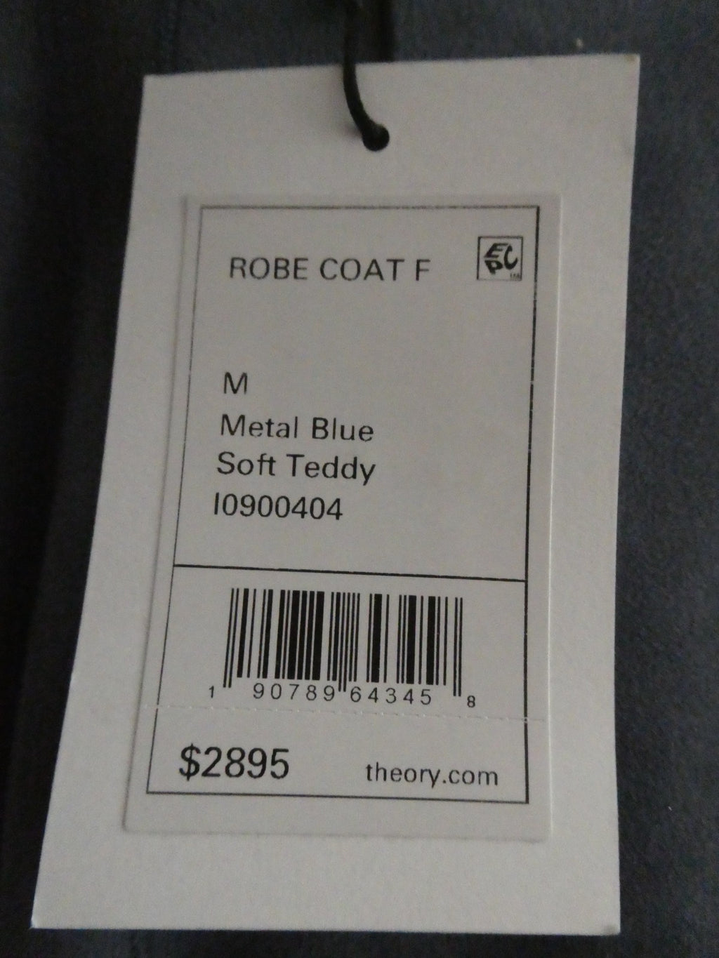 Theory Robe Coat Metal Blue Shearling Lamb Fur Teddy Coat M $2895 Made In Turkey