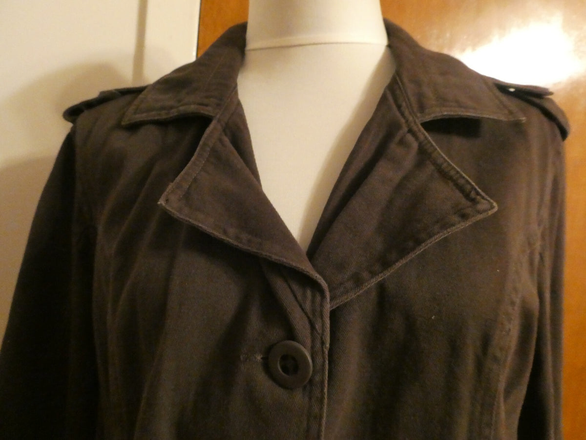 Coffeeshop women’s brown 3/4 sleeves detailed blazer jacket  XLarge new w/tag