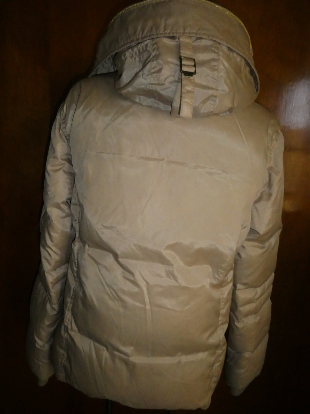 Jennifer Lopez junior girl's puffer zippered jacket coat beige size large