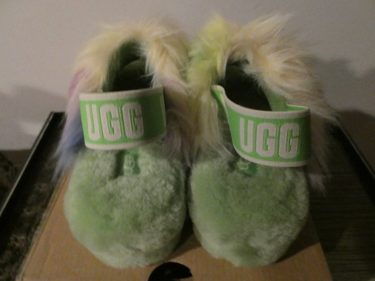 UGG Women's Fluff Yeah Slide Tie Dye Slipper Multicolor US 6, US 7
