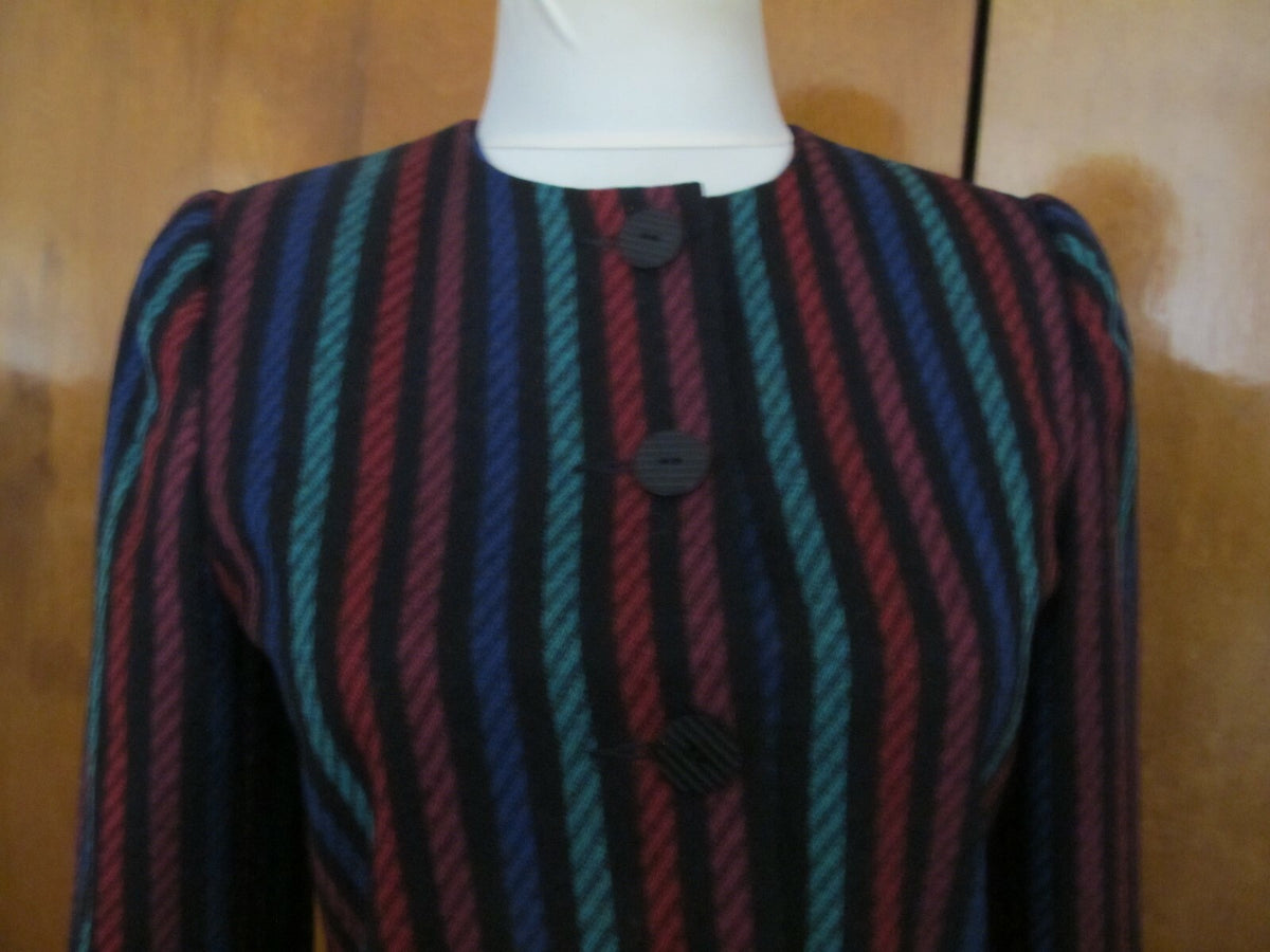 Lloyd Williams Women’s Jacket Blazer Lined Stripes Multi Color 4P pre-owned