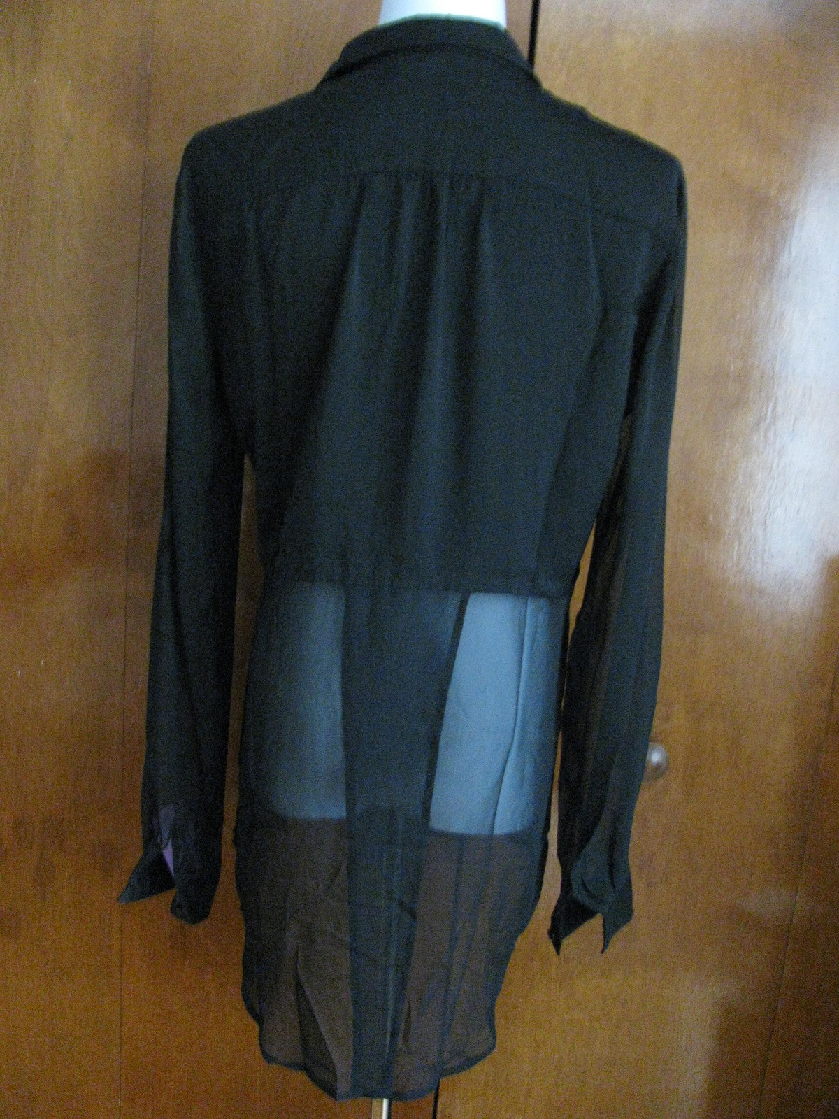 Free People women's black evening have lined long sleeves top medium 