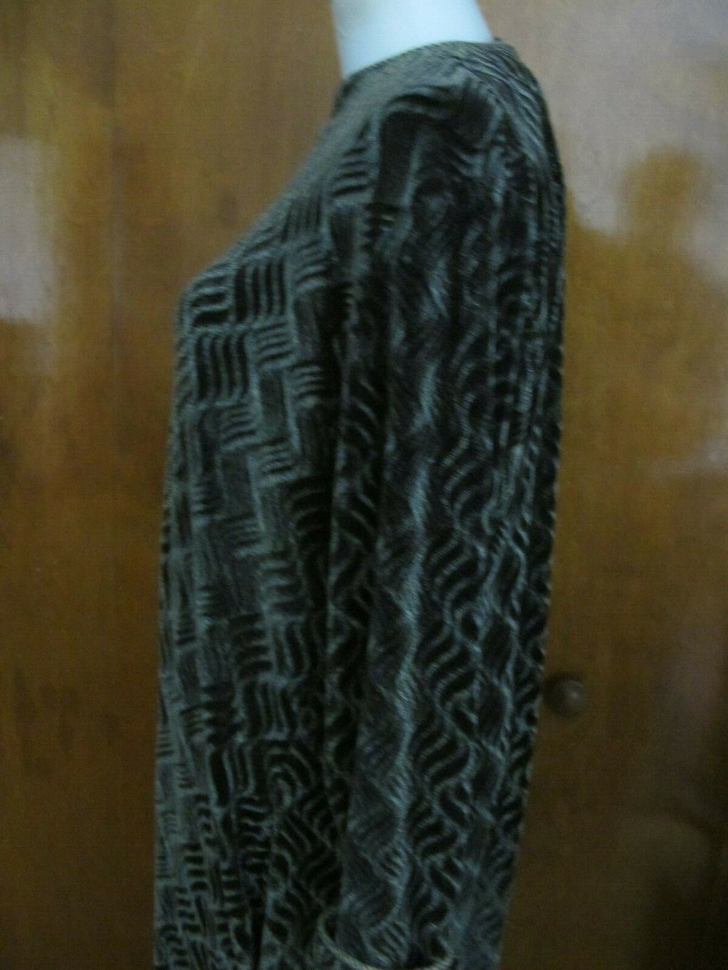 Melange Collection women's gray velour long sleeves dress size small 