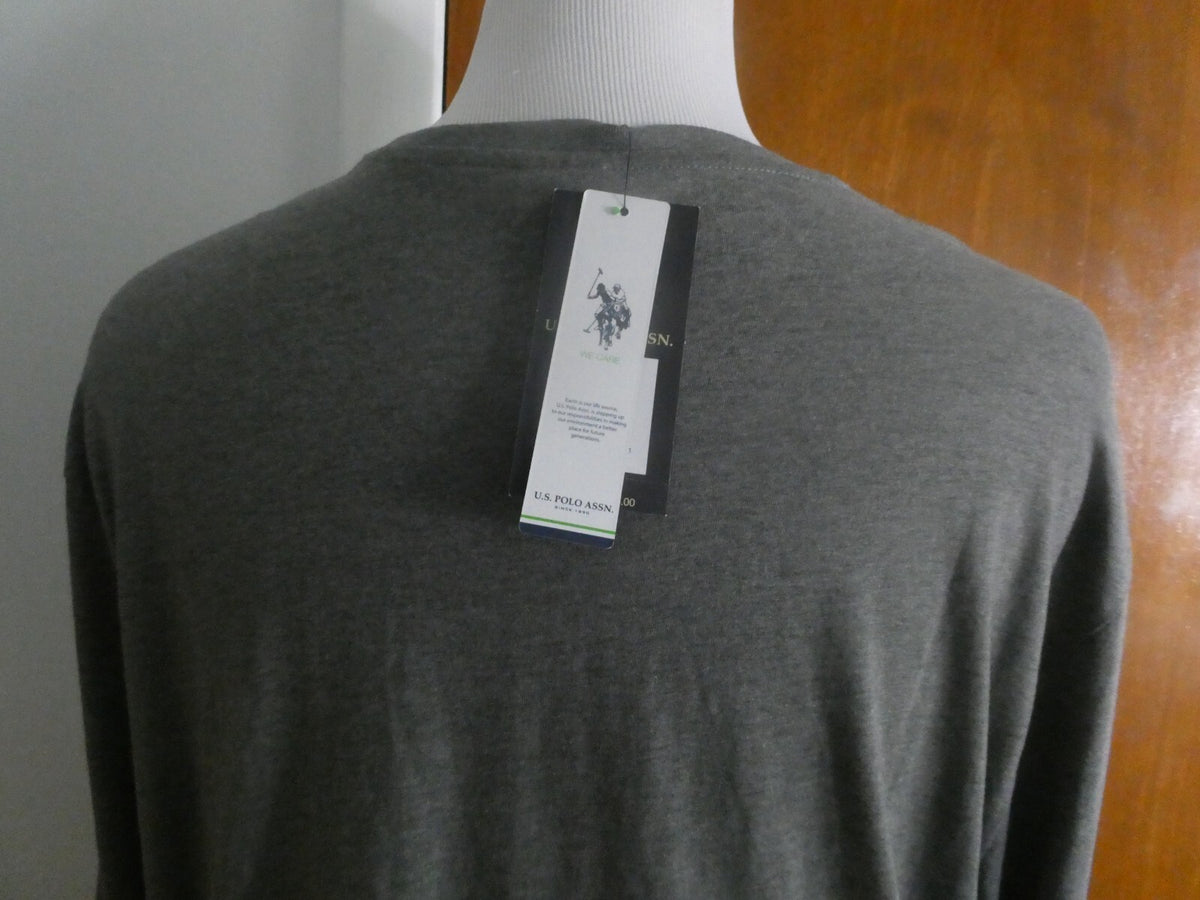 U.S POLO ASSN men’s navy/gray long sleeves soft cotton crew neck shirt size XL