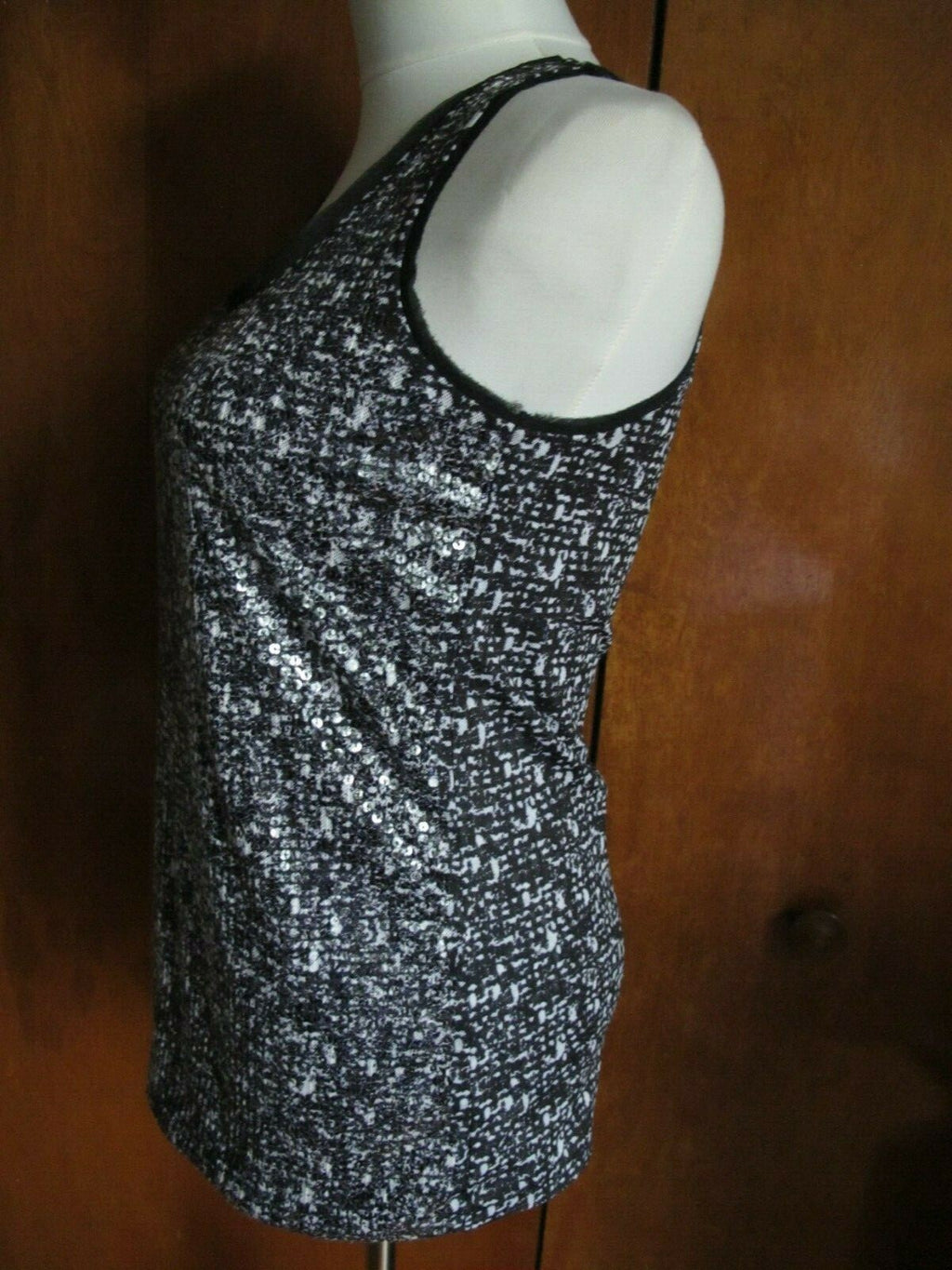 Ann Taylor  women's black evening blouse top size small pre owned 