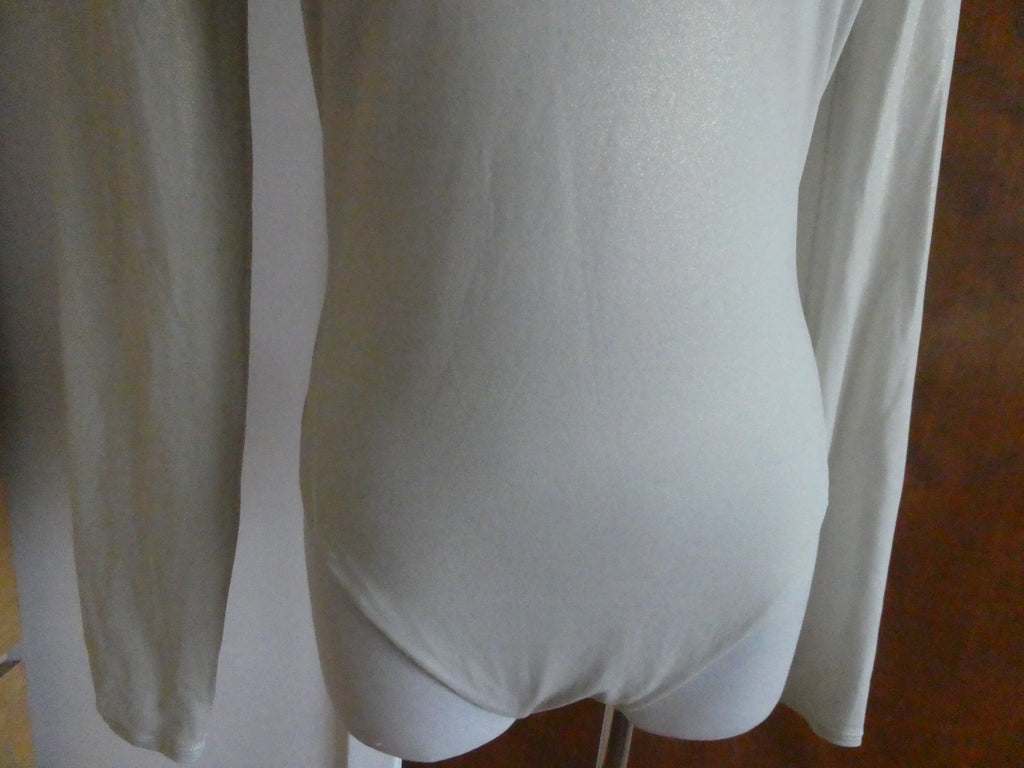Lululemon Bodysuit Wundermost Nulu Long Sleeve Gray Soft with Subtle Shine Large