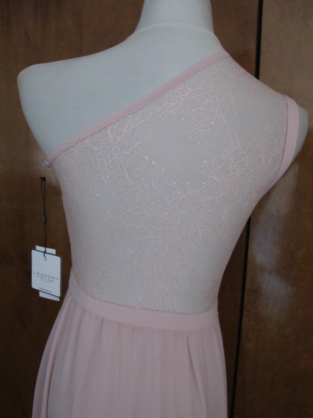 Laundry by Shelli Segal Women’s Pink Detailed One-Shoulder Build in Bra Gown 2 