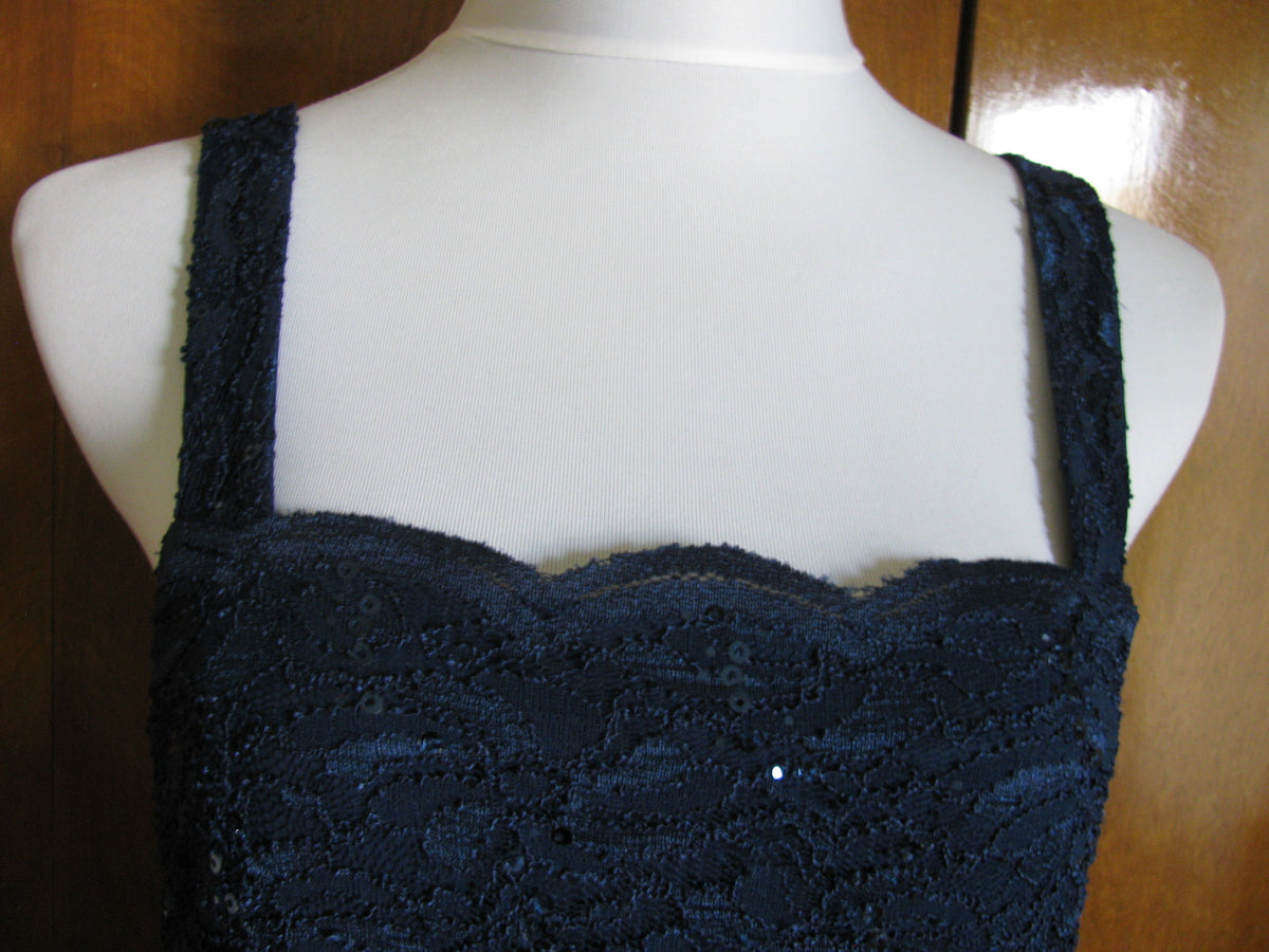 Alex evenings women’s navy maxi dress size 14