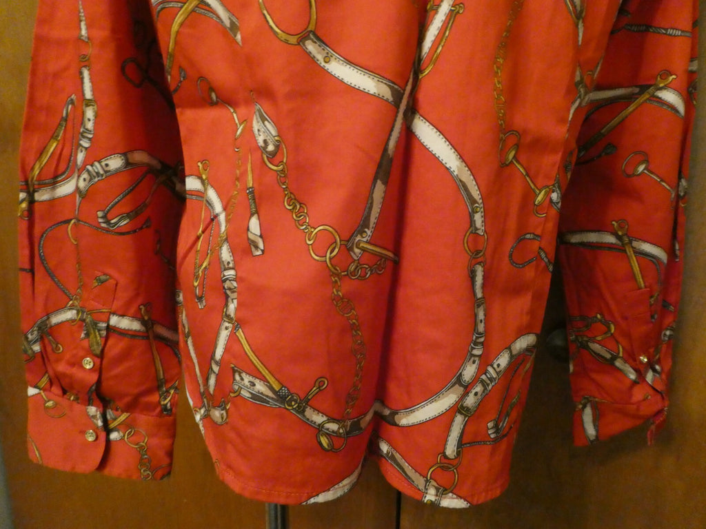 TALBOTS women's red multicolor long sleeveless cotton top size 16P