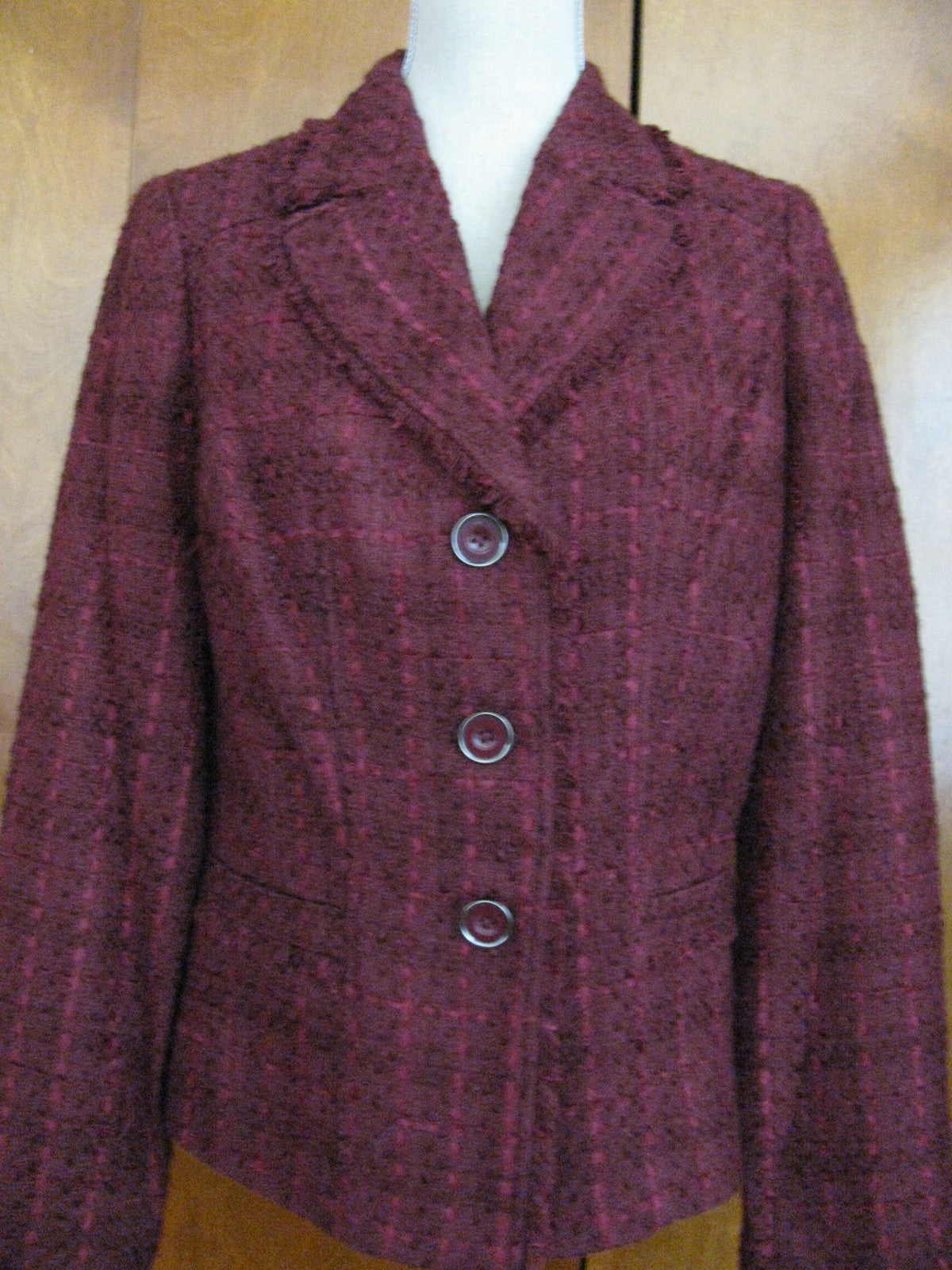 New w/tags Jones New York Women's Burgundy Lined Blazer  Size10  Retail $169