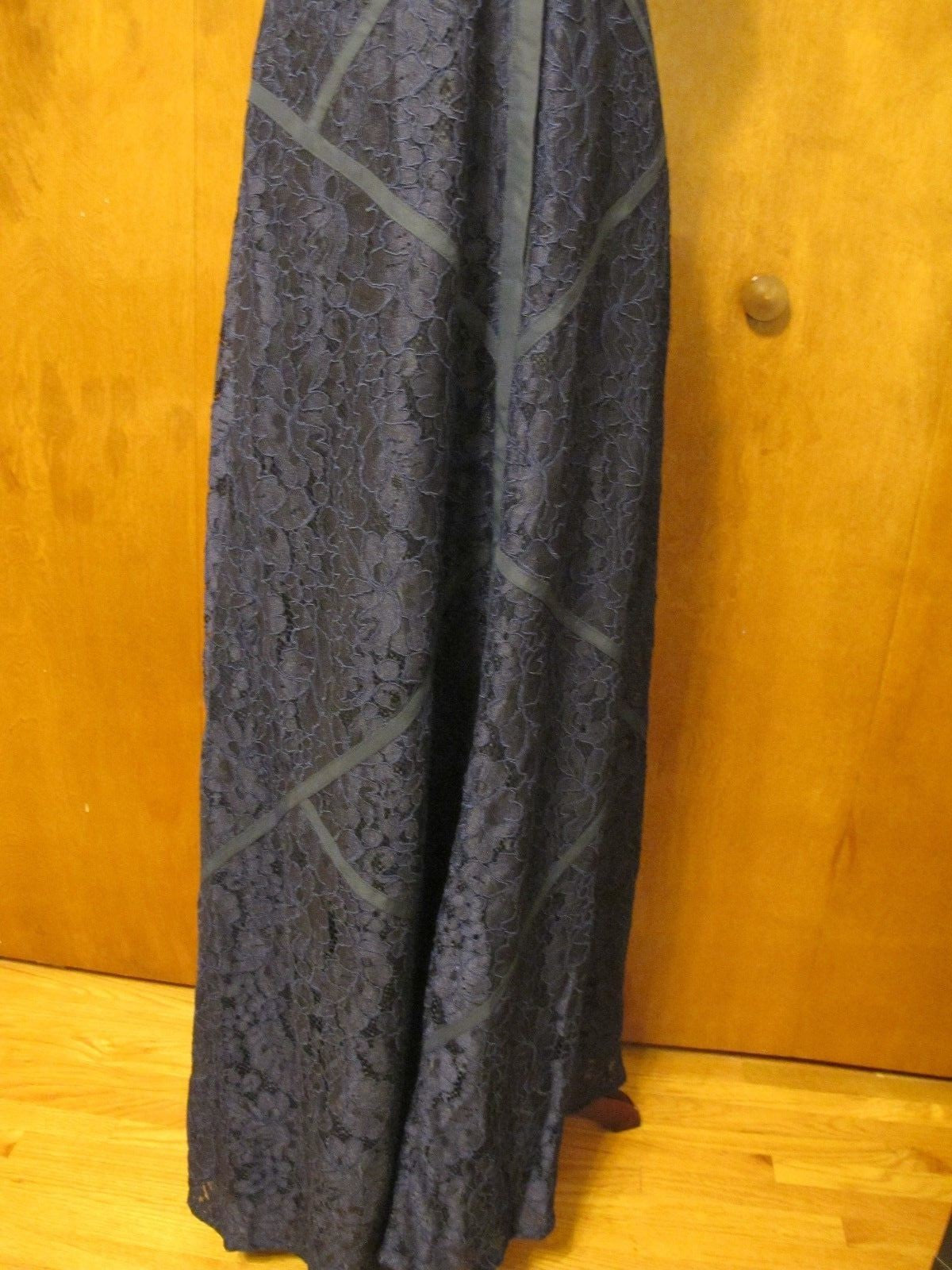 Aidan Mattox women's navy evening fitted A-line maxi New dress 