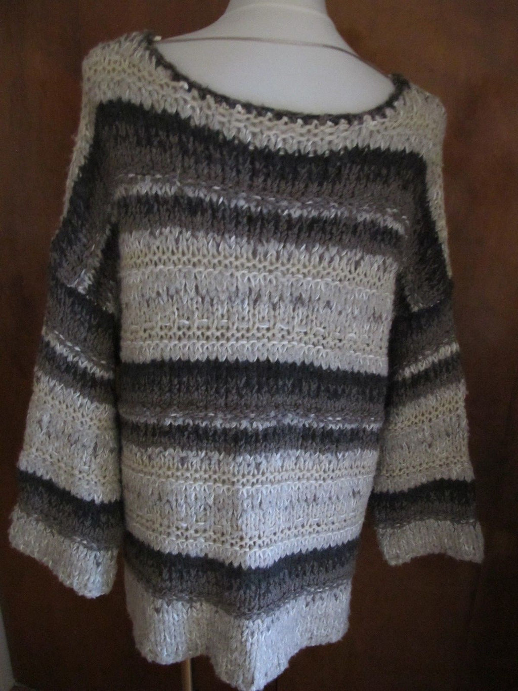 Free People women's gray brown soft sweater size small NWT