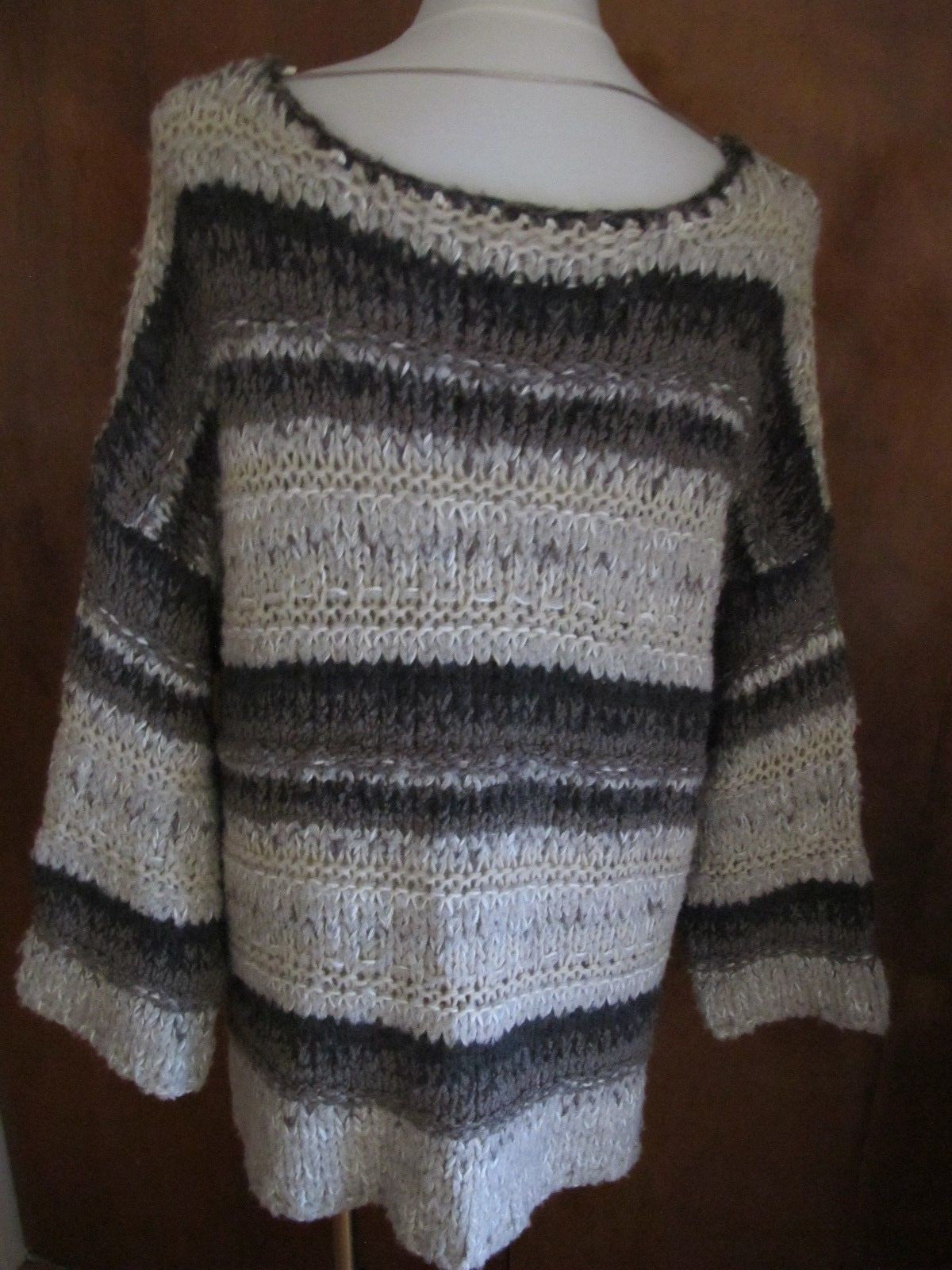 Free People women's gray brown soft sweater size small NWT
