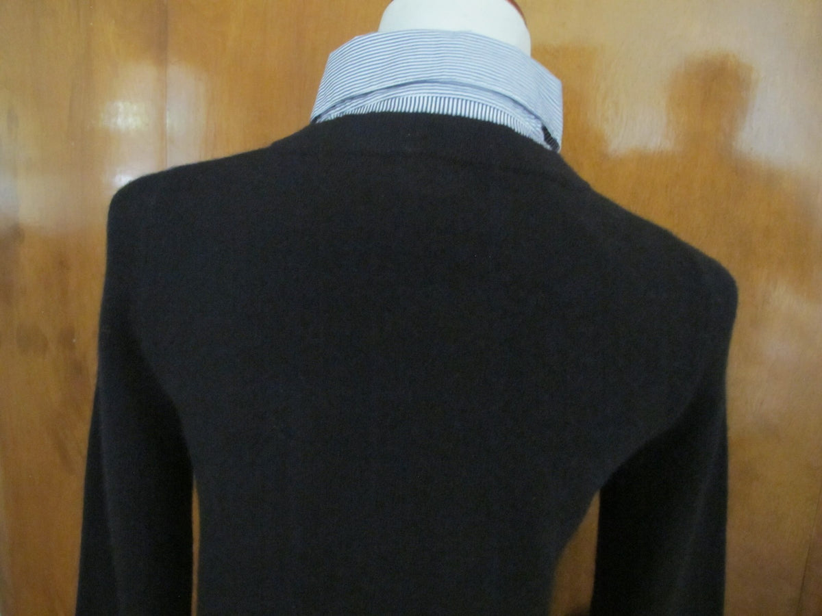 By Bloomingdale's Women’s Black Layered Look Cashmere Sweater Small NWT