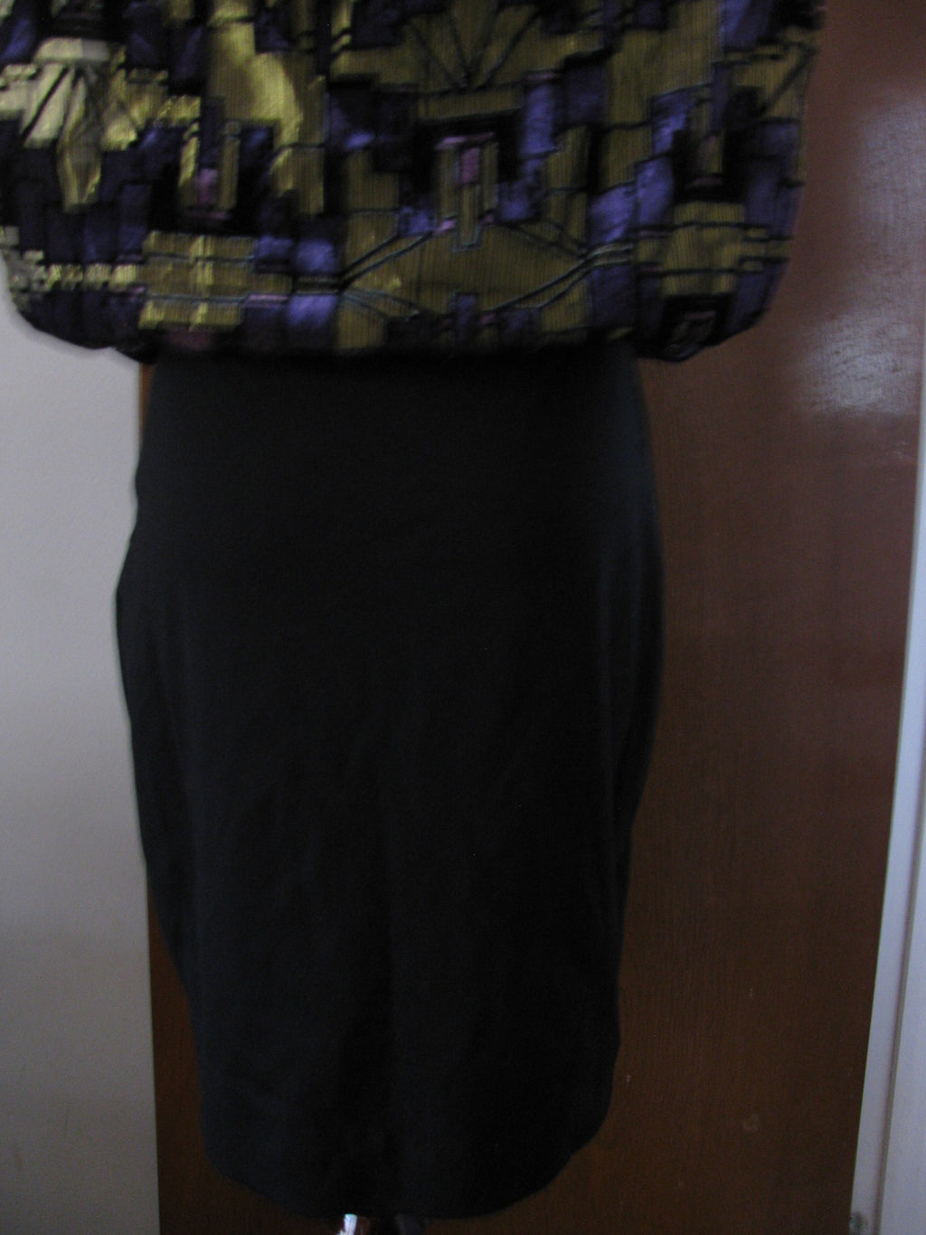 Guess women's royal amethyst multi velour evening sleeveless dress size 10 
