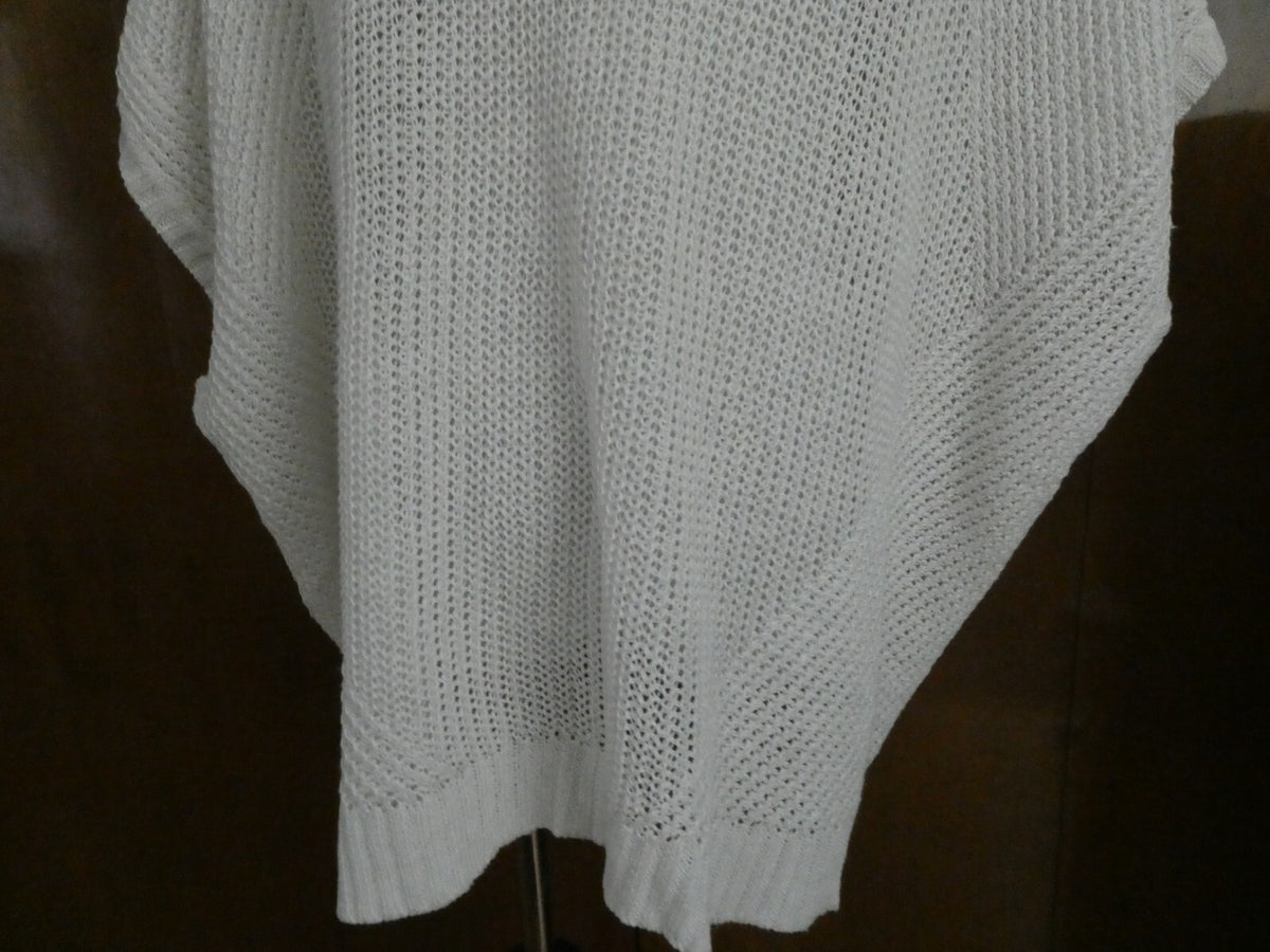 Polo Ralph Lauren Women's crochet linen white stylish dolman sleeve sweater XL