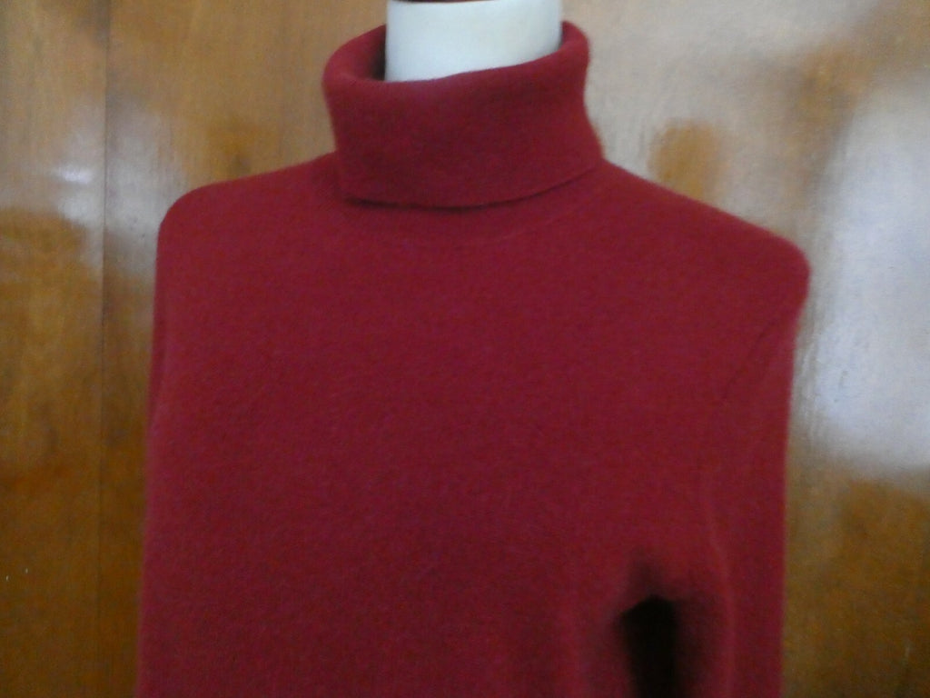By Bloomingdale's Women's Rust 100% 2-PLY Cashmere Turtleneck Sweater XL
