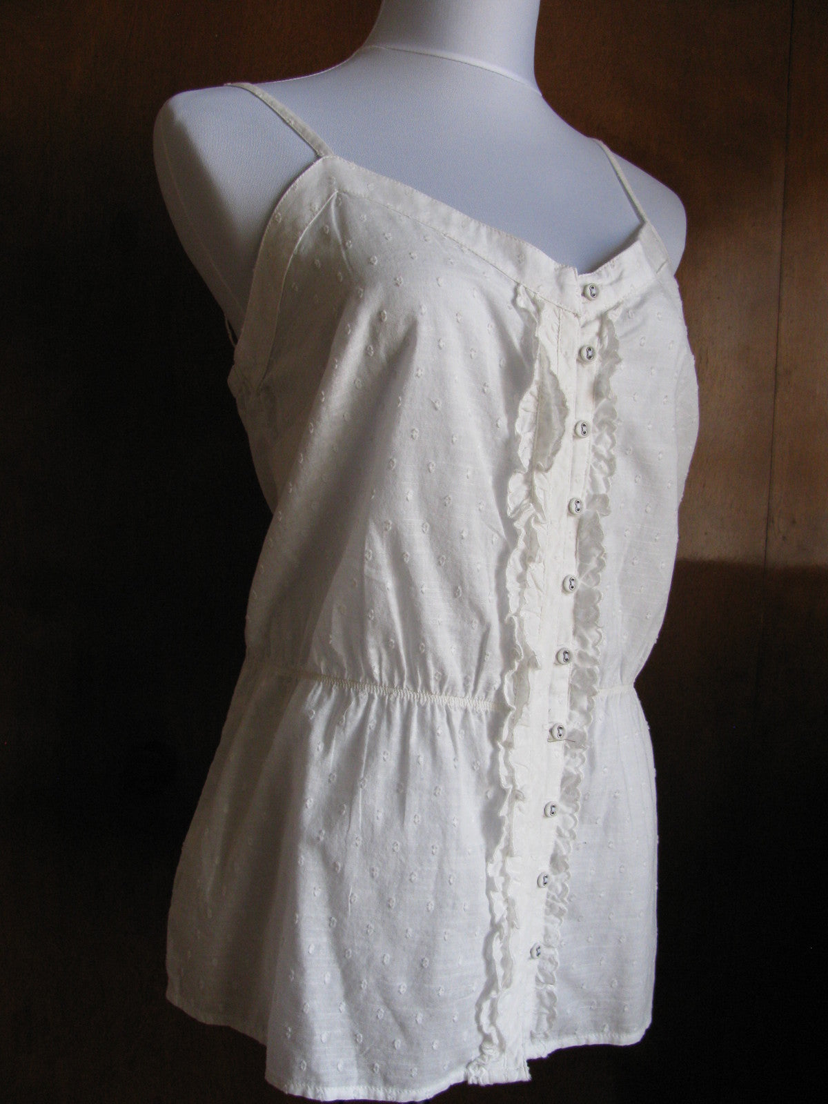 Gap Women's White Cotton Spaghetti Strap Blouse New